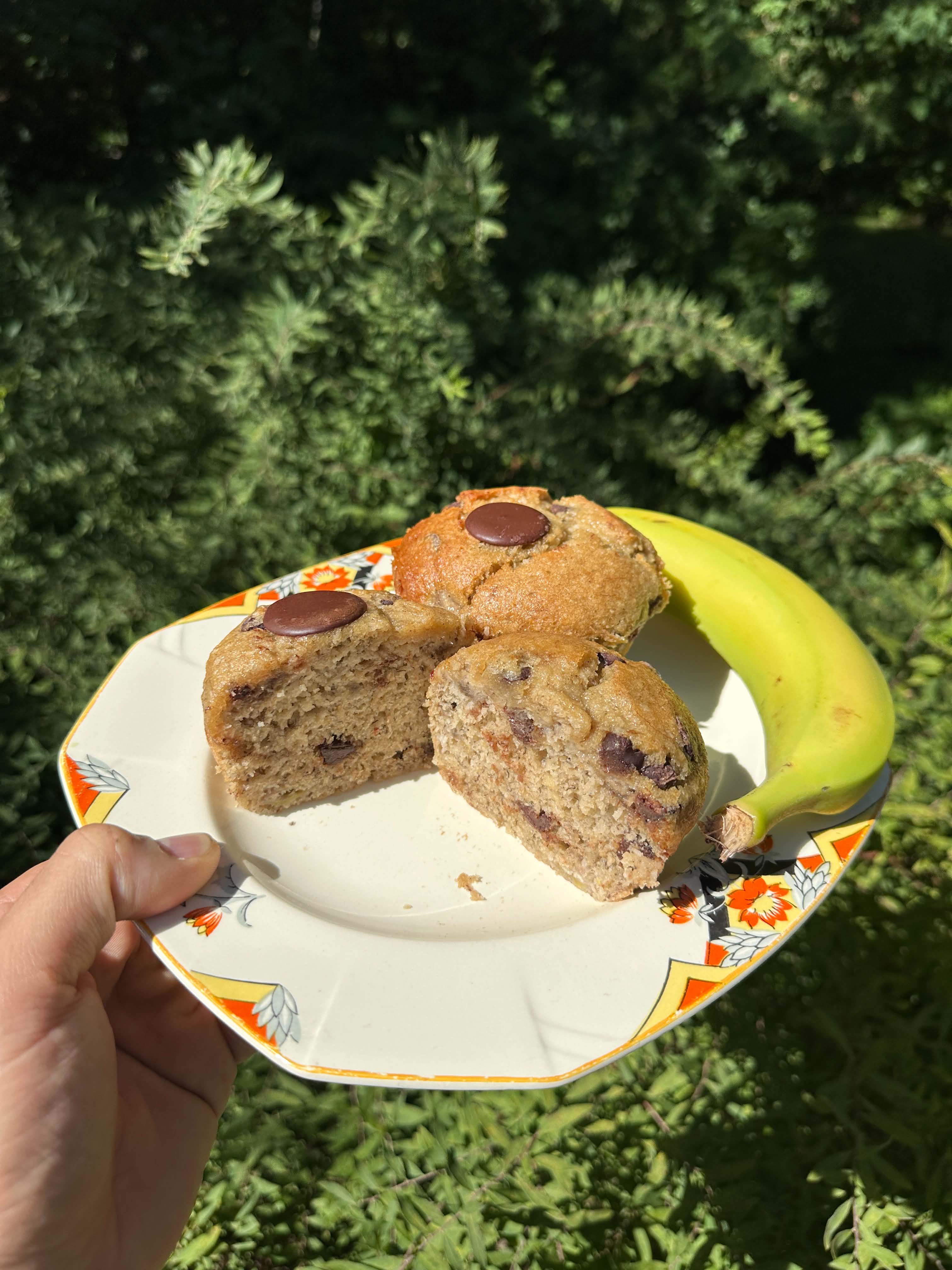 Muffins à la banane et au chocolat